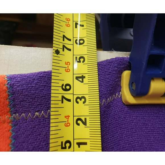 Vtg Lightweight Patchwork Quilt Machine Sewn Double Knit Corduroy 37"x76" Purple - Picture 7 of 9